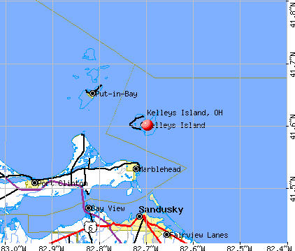 Kelleys Island, OH map