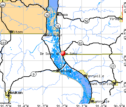 De Soto, WI map