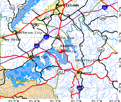 Baneberry, TN map