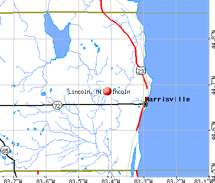Lincoln, MI map