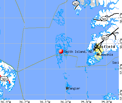 Smith Island, MD map