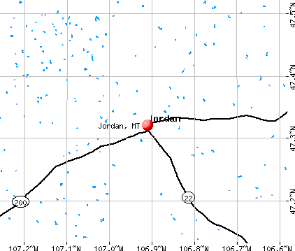 Jordan, MT map