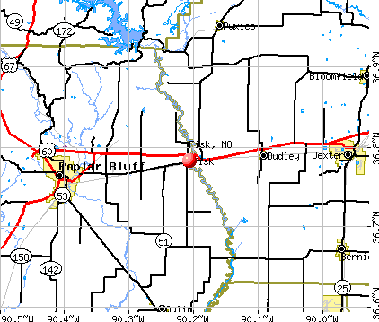Fisk, MO map