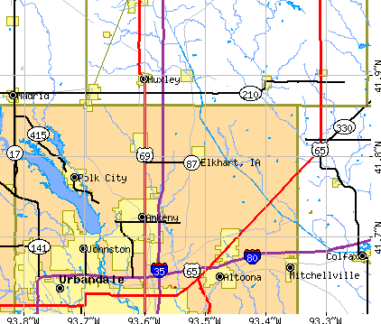 Elkhart, IA map