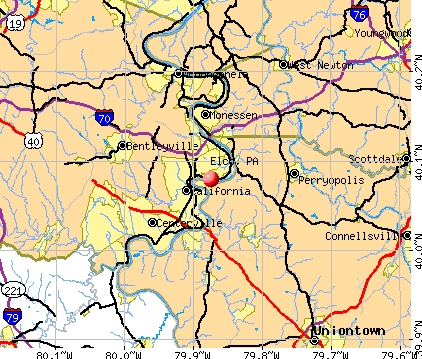 Elco, PA map