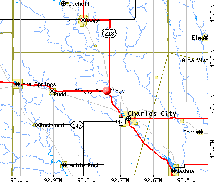 Floyd, IA map