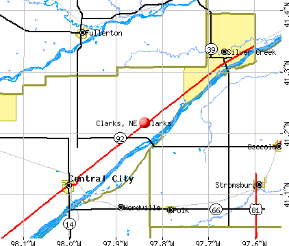 Clarks, NE map
