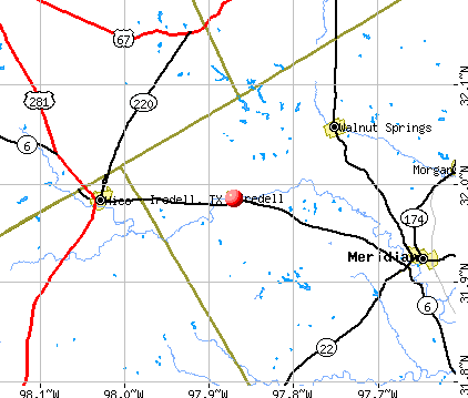 Iredell, TX map
