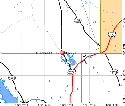 Blackwell, TX map