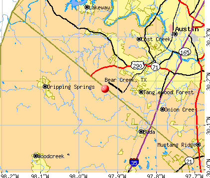 Bear Creek, TX map