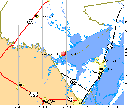 Bayside, TX map