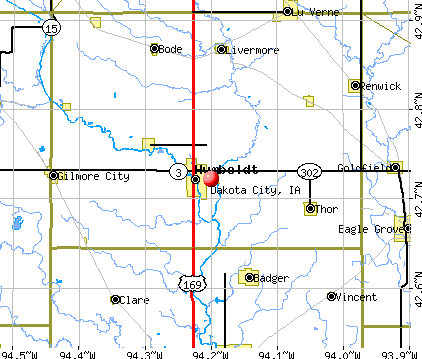 Dakota City, IA map