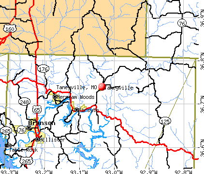 Taneyville, MO map