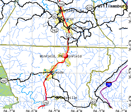 Winfield, TN map