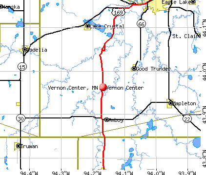 Vernon Center, MN map