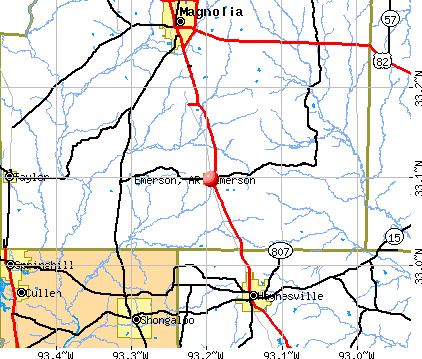 Emerson, AR map