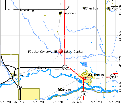 Platte Center, NE map