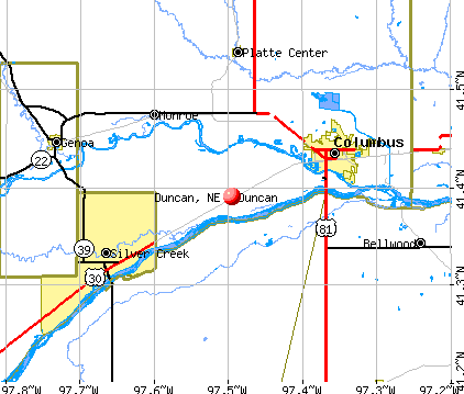 Duncan, NE map