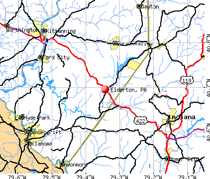Elderton, PA map