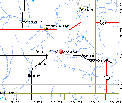 Greenleaf, KS map