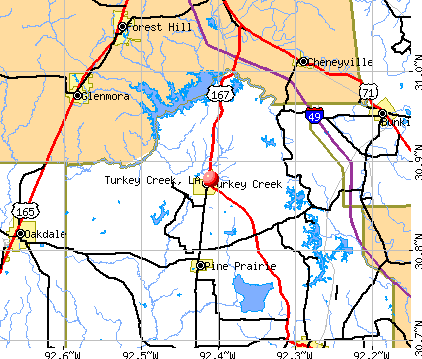 Turkey Creek, LA map