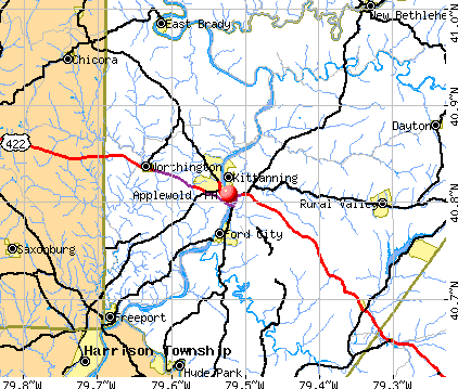 Applewold, PA map