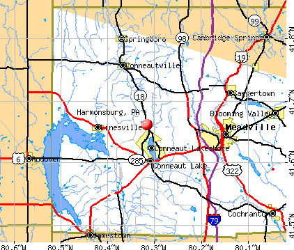Harmonsburg, PA map