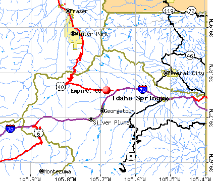 Empire, CO map