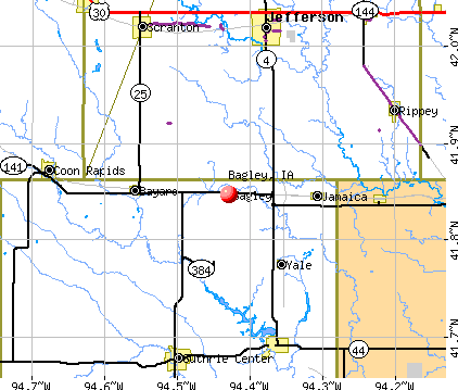 Bagley, IA map