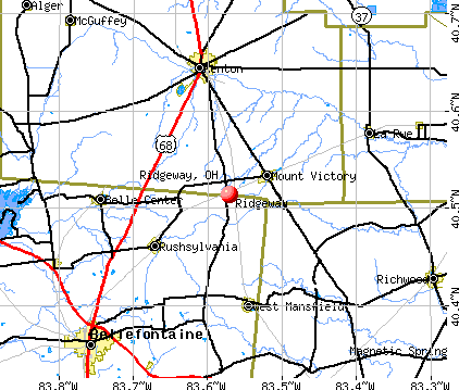 Ridgeway, OH map