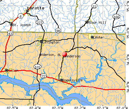 Anderson, AL map