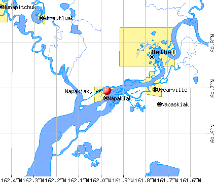 Napakiak, AK map