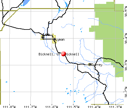 Bicknell, UT map