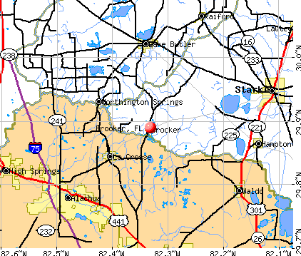 Brooker, FL map