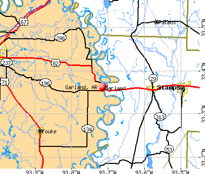 Garland, AR map