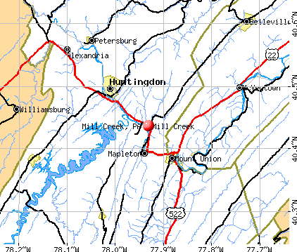 Mill Creek, PA map