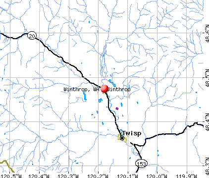 Winthrop, WA map