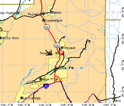 Tesuque, NM map