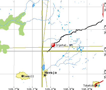 Crystal, NM map