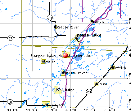 Sturgeon Lake, MN map