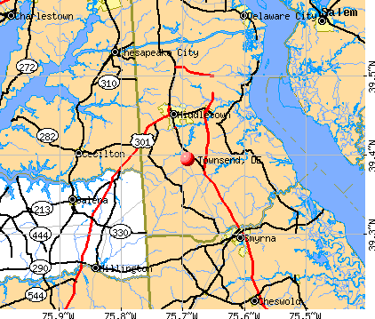 Townsend, DE map