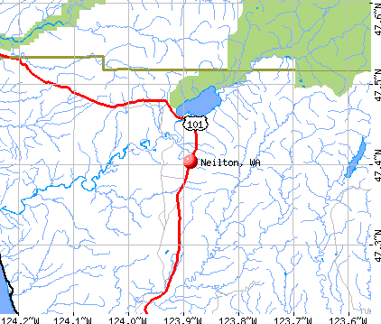 Neilton, WA map