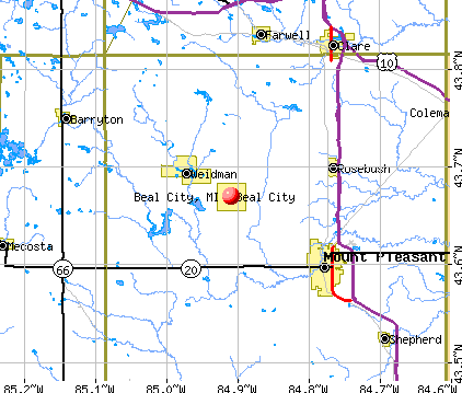 Beal City, MI map