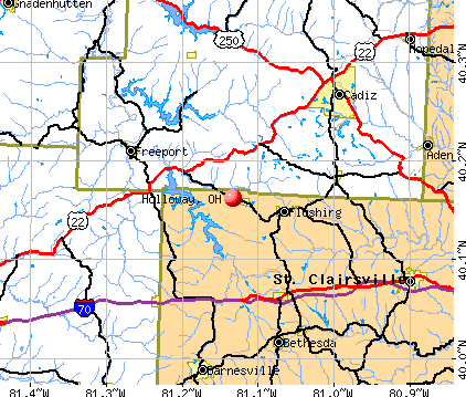 Holloway, OH map