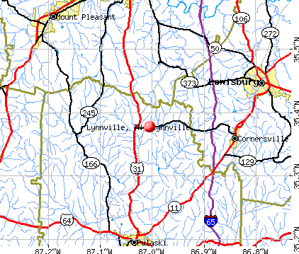 Lynnville, TN map