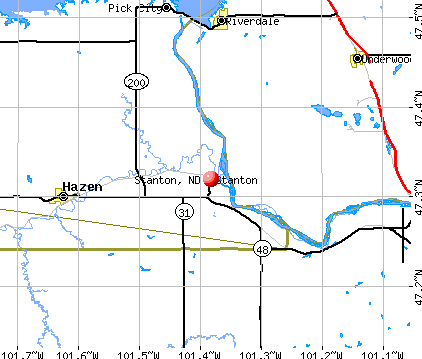 Stanton, ND map