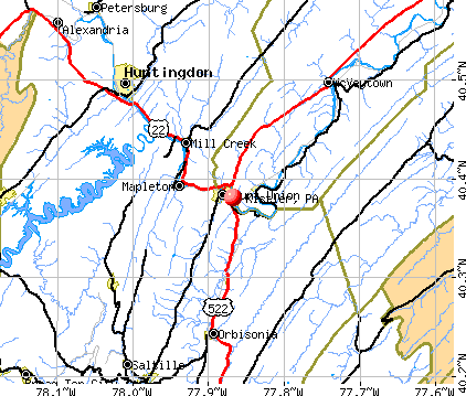 Kistler, PA map