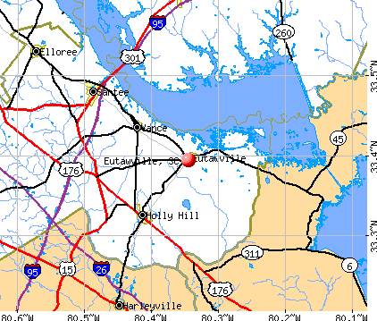 Eutawville, SC map