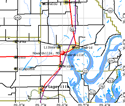 Howardville, MO map