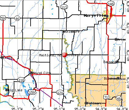 Maitland, MO map